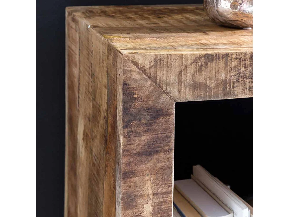 Standregal aus Mangobaum Massivholz 90 cm hoch