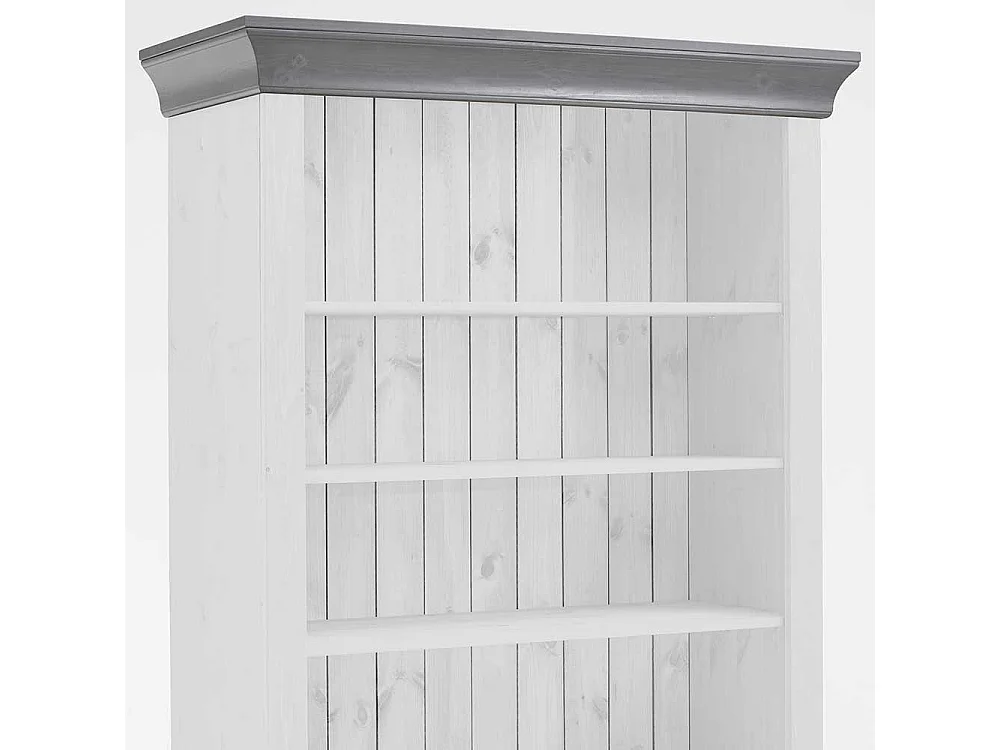 Holz Regal in Weiß und Grau Kiefer teilmassiv