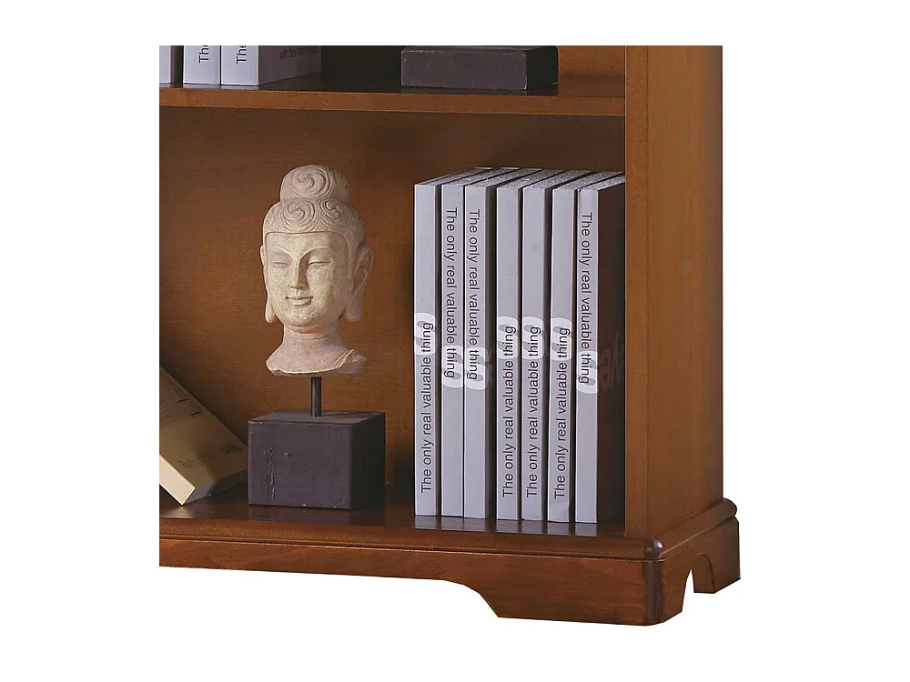 Klassisches Buch Regal in Nussbaumfarben 179 cm hoch - 32 cm tief