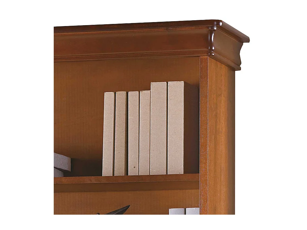 Klassisches Buch Regal in Nussbaumfarben 179 cm hoch - 32 cm tief