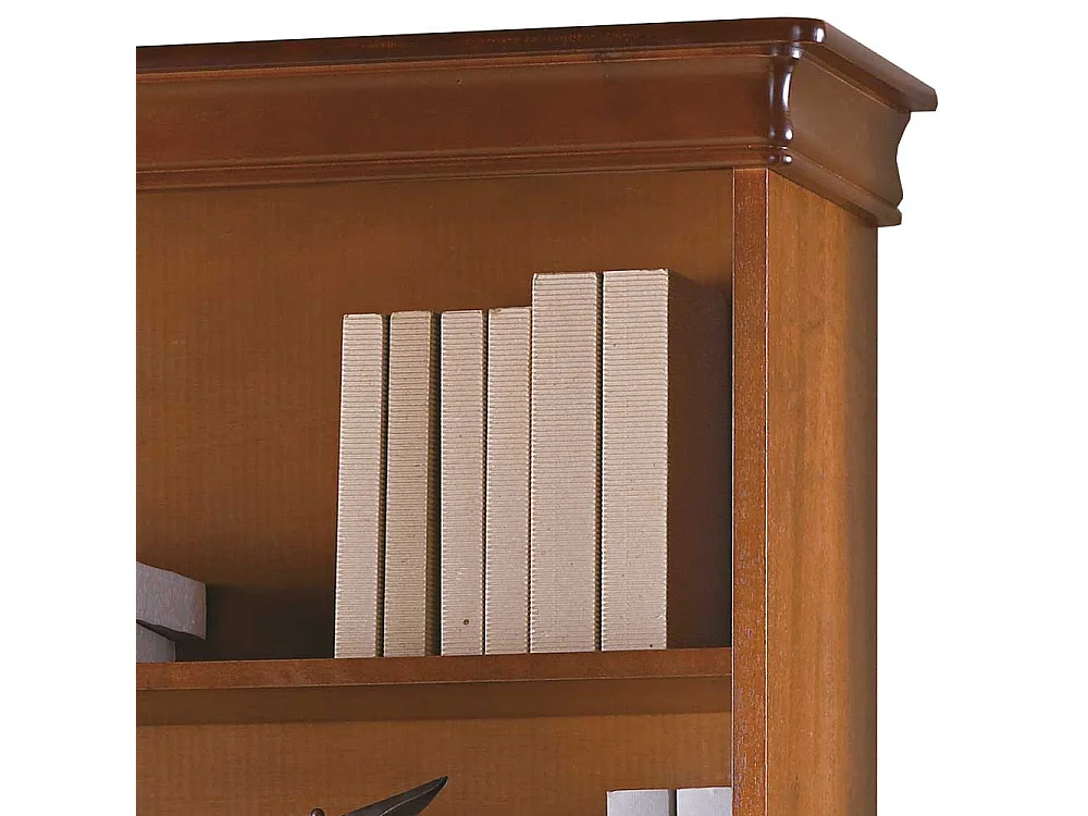 Klassisches Buch Regal in Nussbaumfarben 179 cm hoch - 32 cm tief