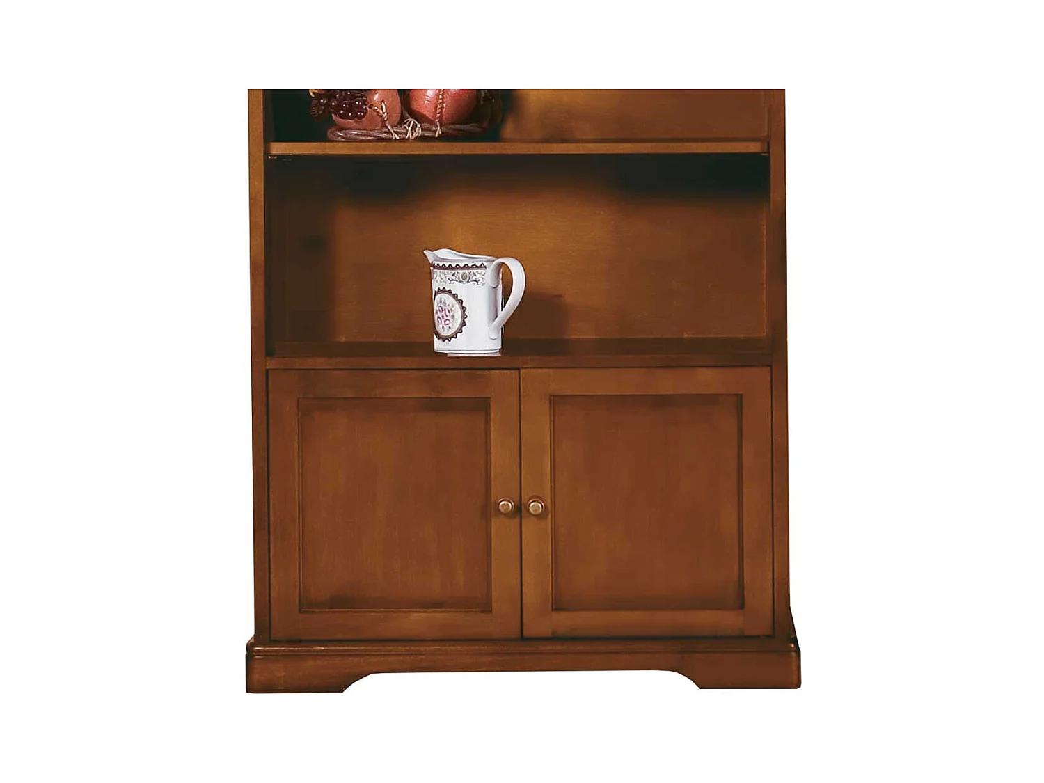 Bücherregal Luigi Filippo Stil in Nussbaumfarben 179 cm hoch