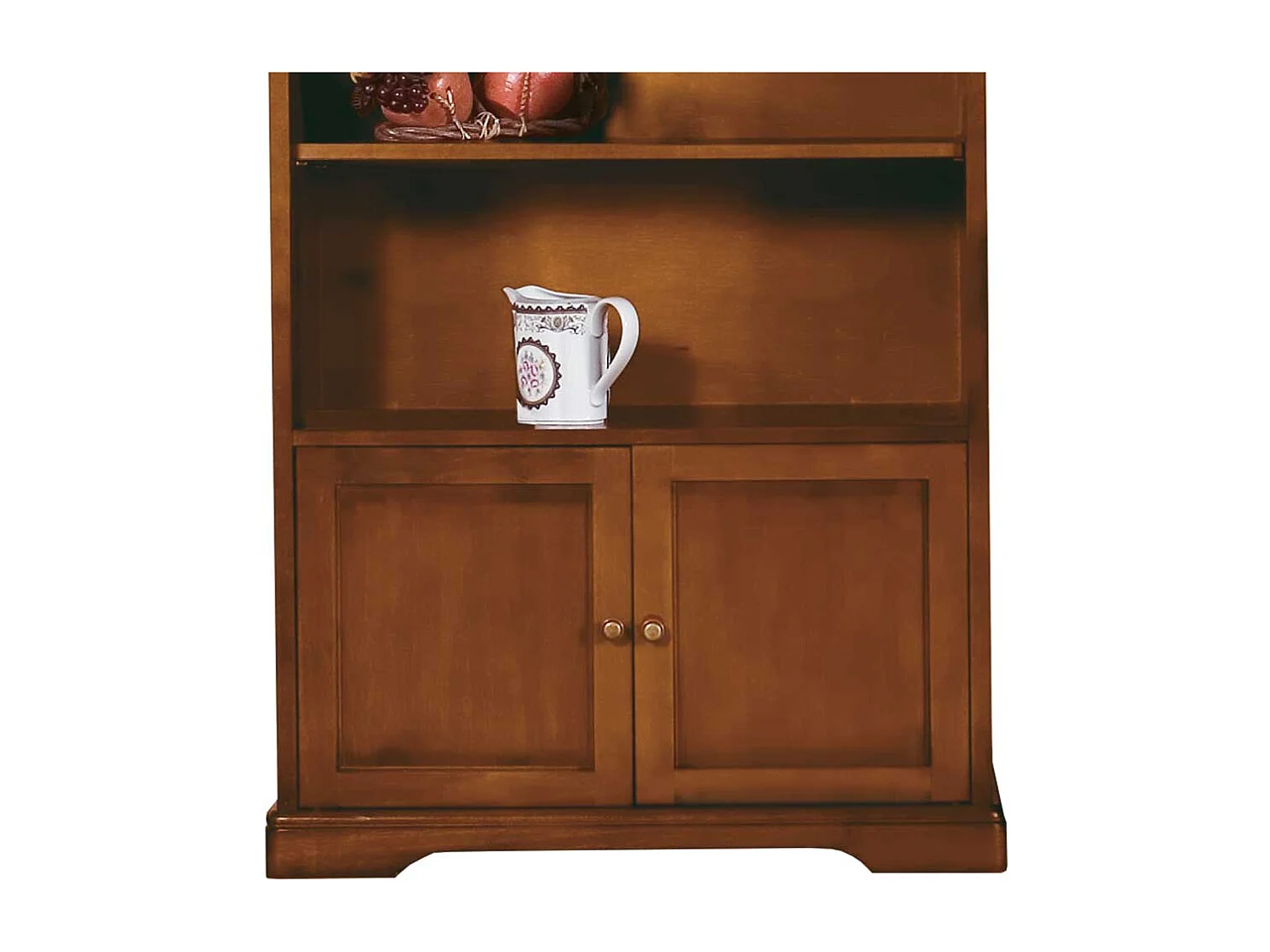 Bücherregal Luigi Filippo Stil in Nussbaumfarben 179 cm hoch