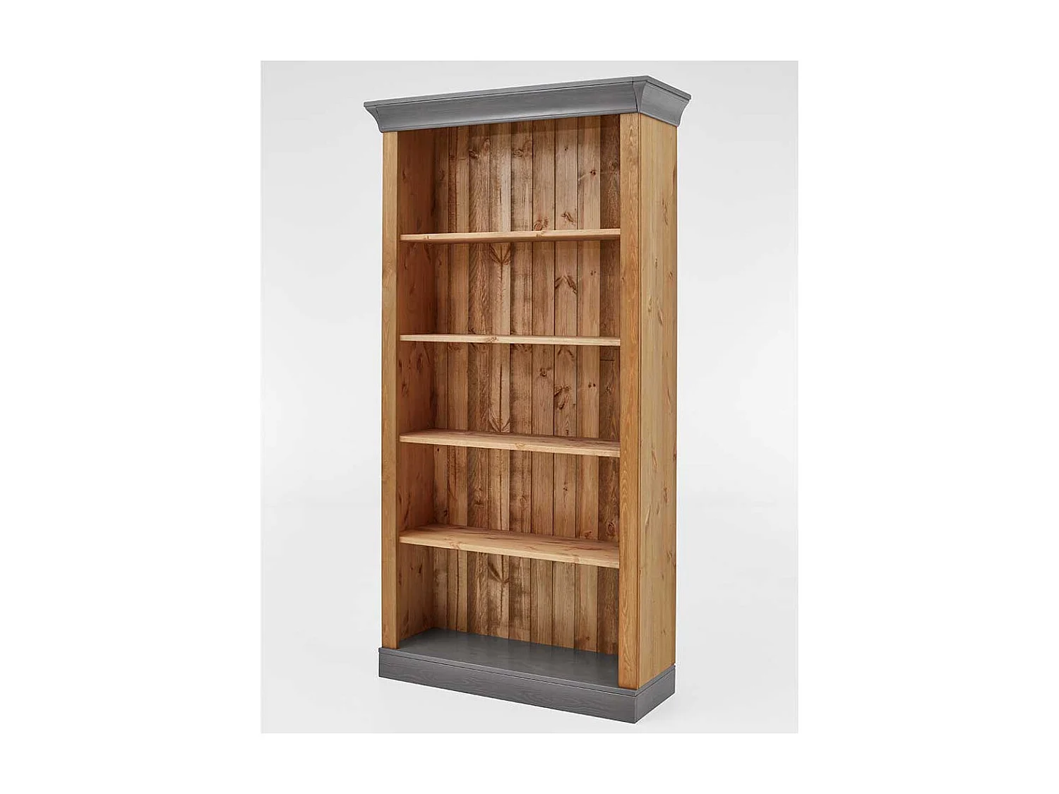 Landhaus Holzregal aus Kiefer Massivholz 5 Fächern