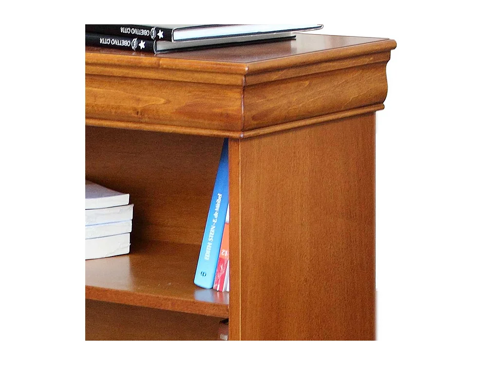 Klassisches Buchregal in Nussbaumfarben 92 cm hoch - 83 cm breit