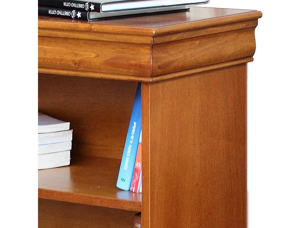 Klassisches Buchregal in Nussbaumfarben 92 cm hoch - 83 cm breit