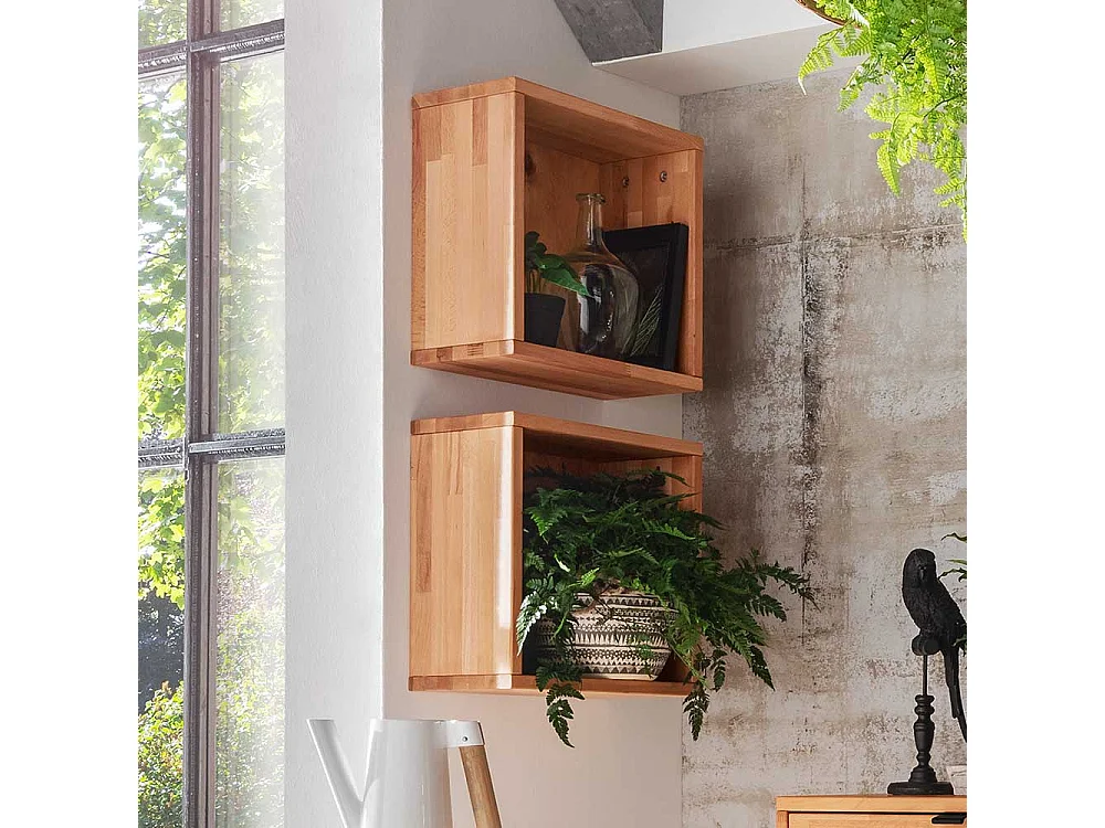 Holz Regalwürfel aus Kernbuche Massivholz 20 cm oder 35 cm tief