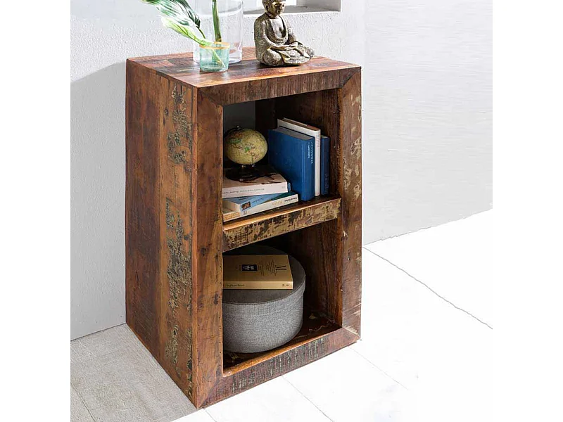 Kleines Regal im Shabby Chic Design Mangobaum Recyclingholz