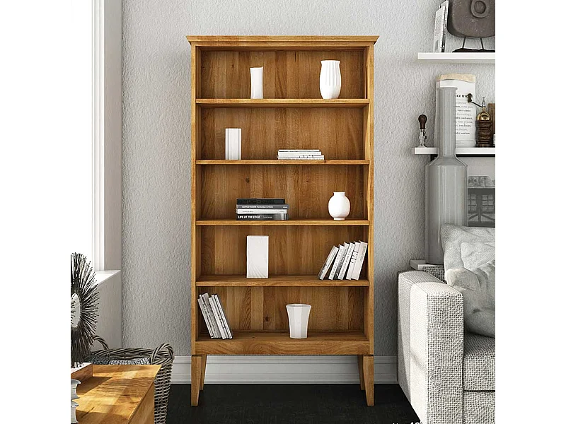 Standregal aus Wildeiche Massivholz 180 cm hoch