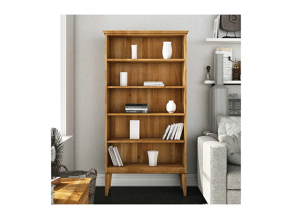Standregal aus Wildeiche Massivholz 180 cm hoch