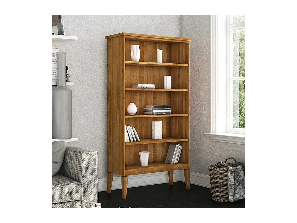 Standregal aus Wildeiche Massivholz 180 cm hoch