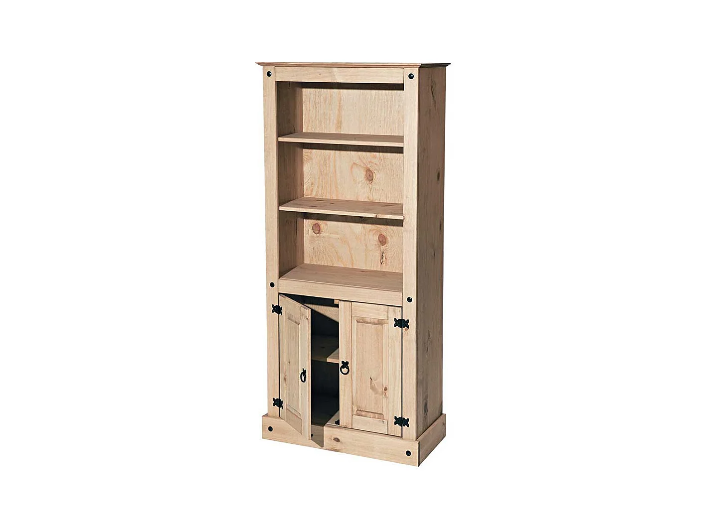 Esszimmerregal aus Kiefer Massivholz Honigfarben Landhausstil