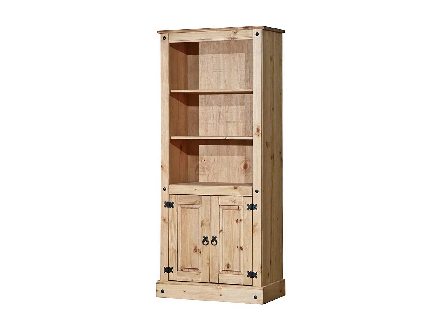 Esszimmerregal aus Kiefer Massivholz Honigfarben Landhausstil