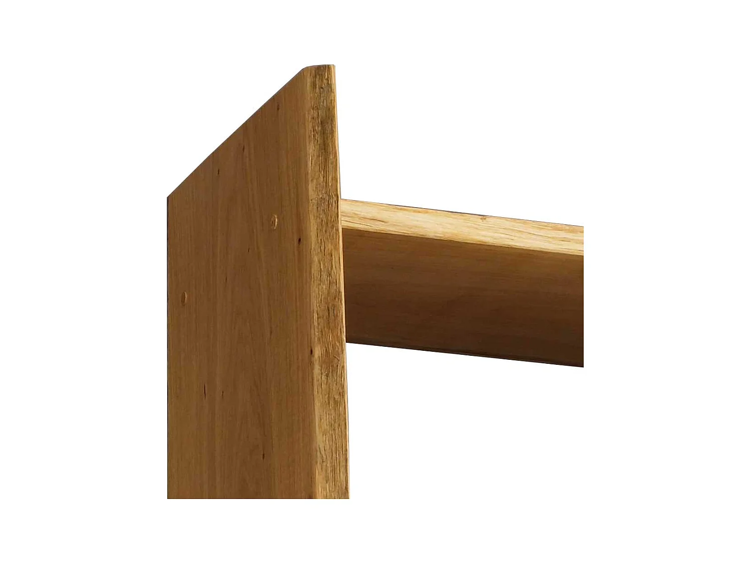 Massivholzregal aus Eiche Baumkanten