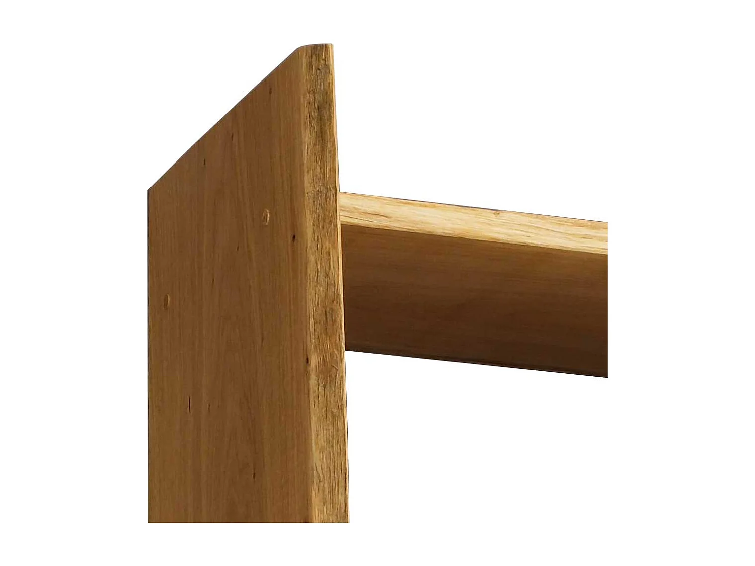 Massivholzregal aus Eiche Baumkanten