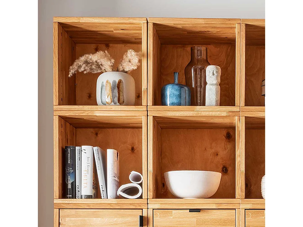 Massivholz Regalwürfel aus Wildeiche geölt 38x38 cm