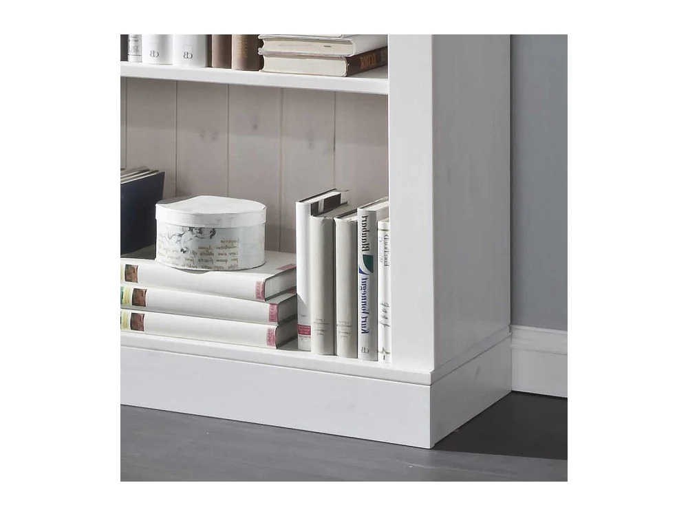 Standregal in Weiß Kiefer Massivholz