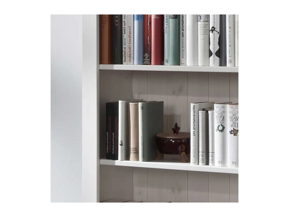 Standregal in Weiß Kiefer Massivholz