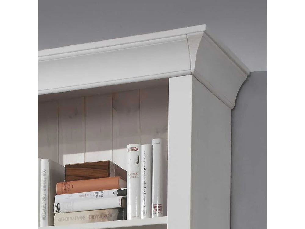 Standregal in Weiß Kiefer Massivholz