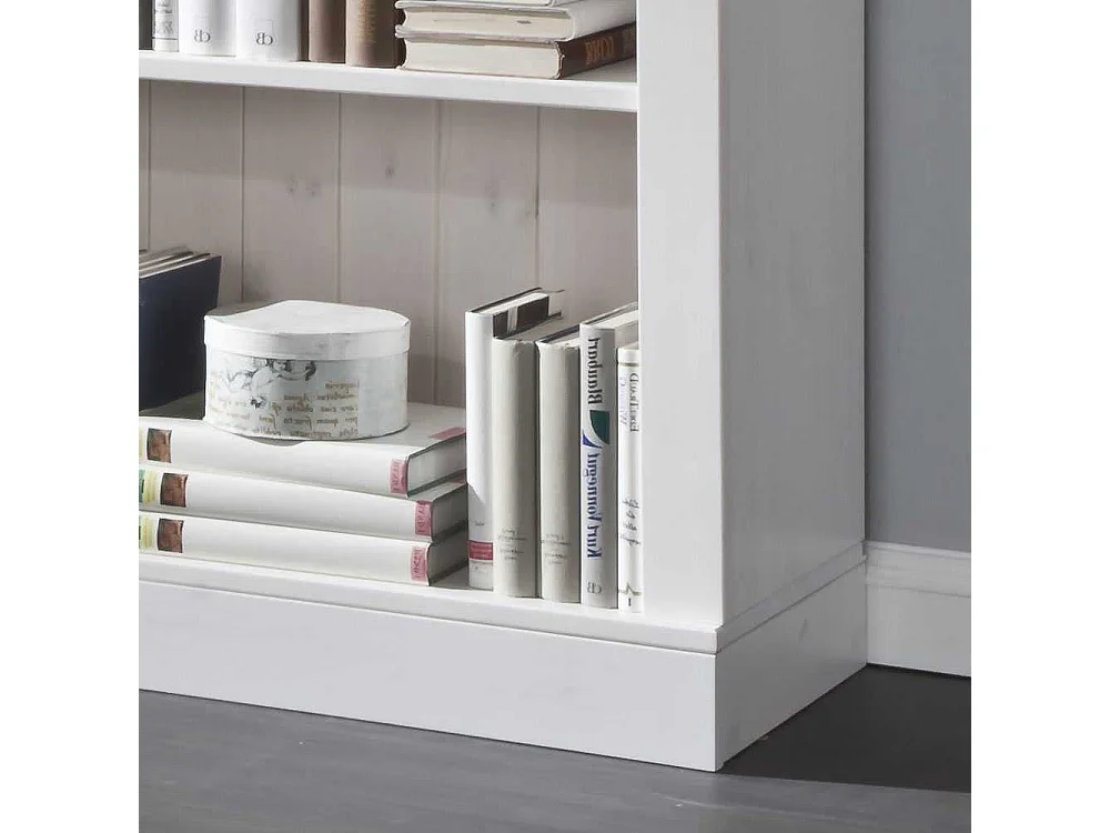 Standregal in Weiß Kiefer Massivholz