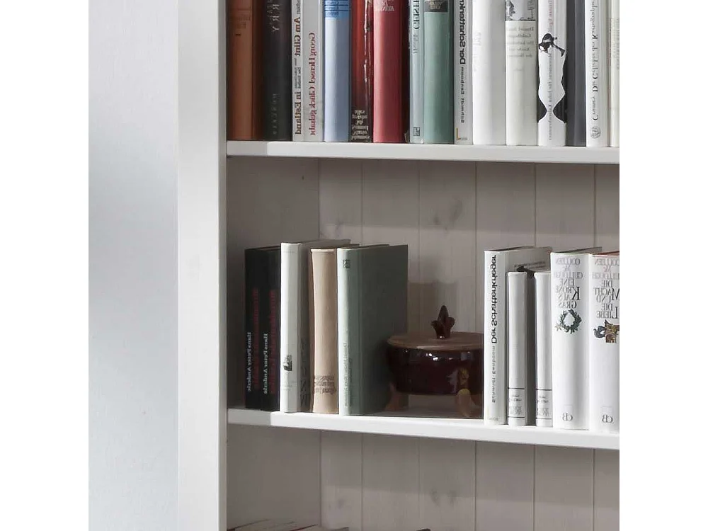 Standregal in Weiß Kiefer Massivholz