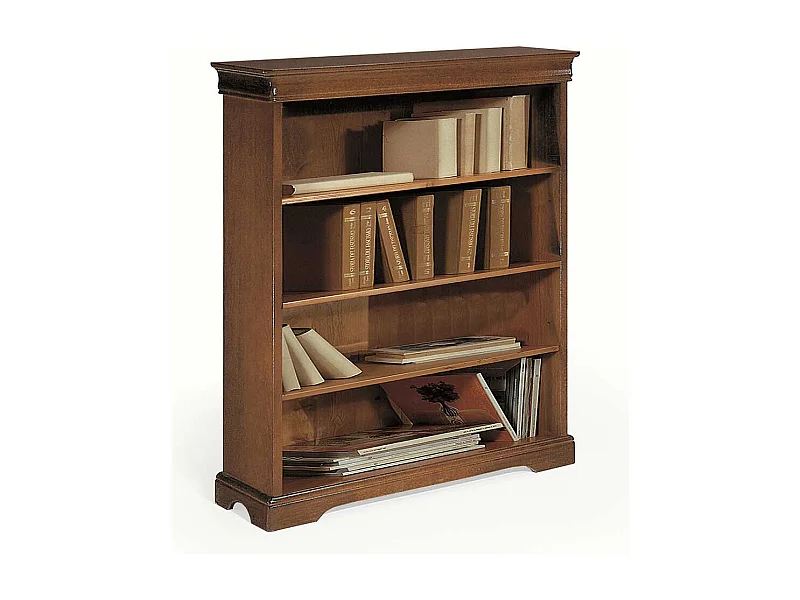 Holz Regal teilmassiv in Nussbaumfarben klassischen Stil