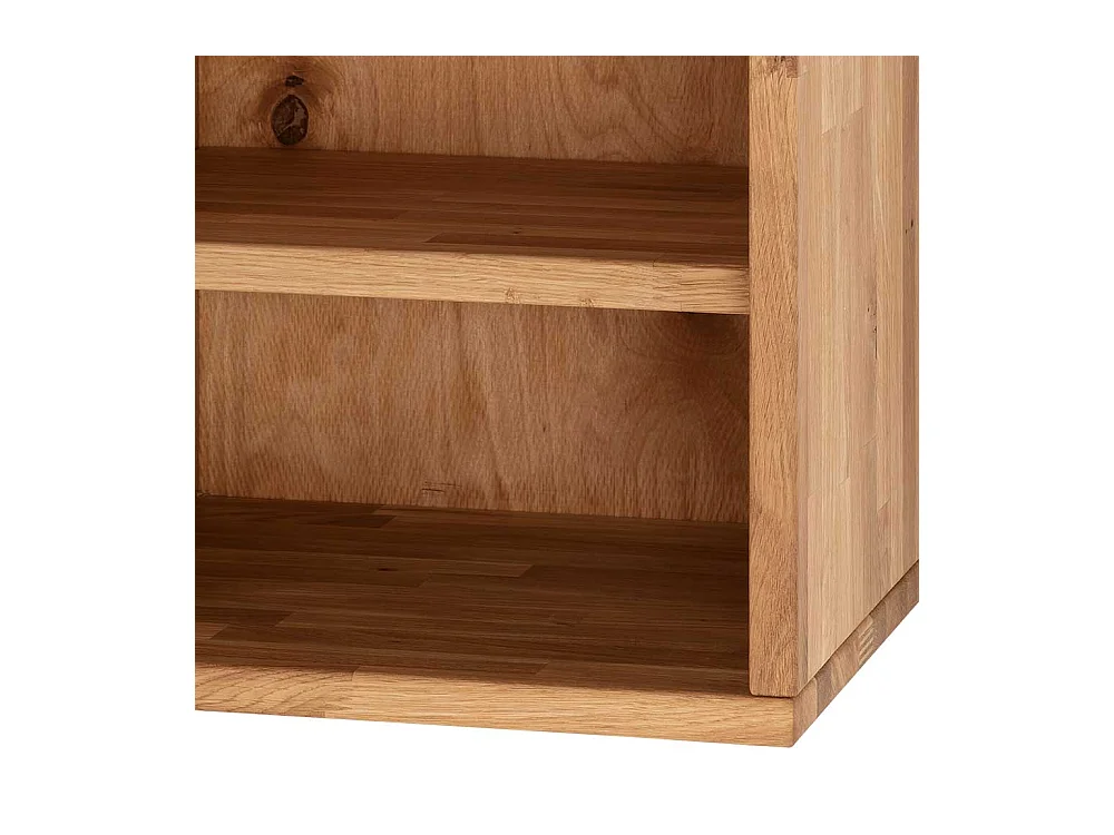 Regalwürfel mit Einlegeboden aus Wildeiche Massivholz 38x38 cm