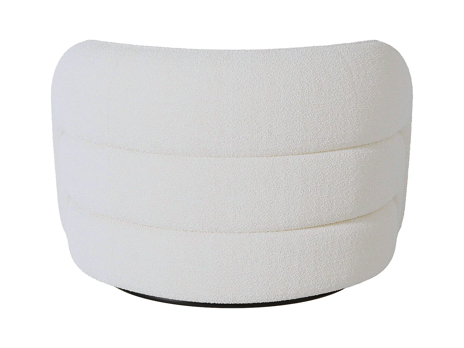 Canapé 3 places et fauteuil en tissu bouclette blanc LAPIOTA de Maison Céphy