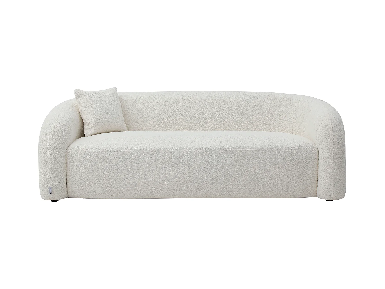 Driezits bank en fauteuil in witte bouclé stof LAPIOTA van Maison Céphy