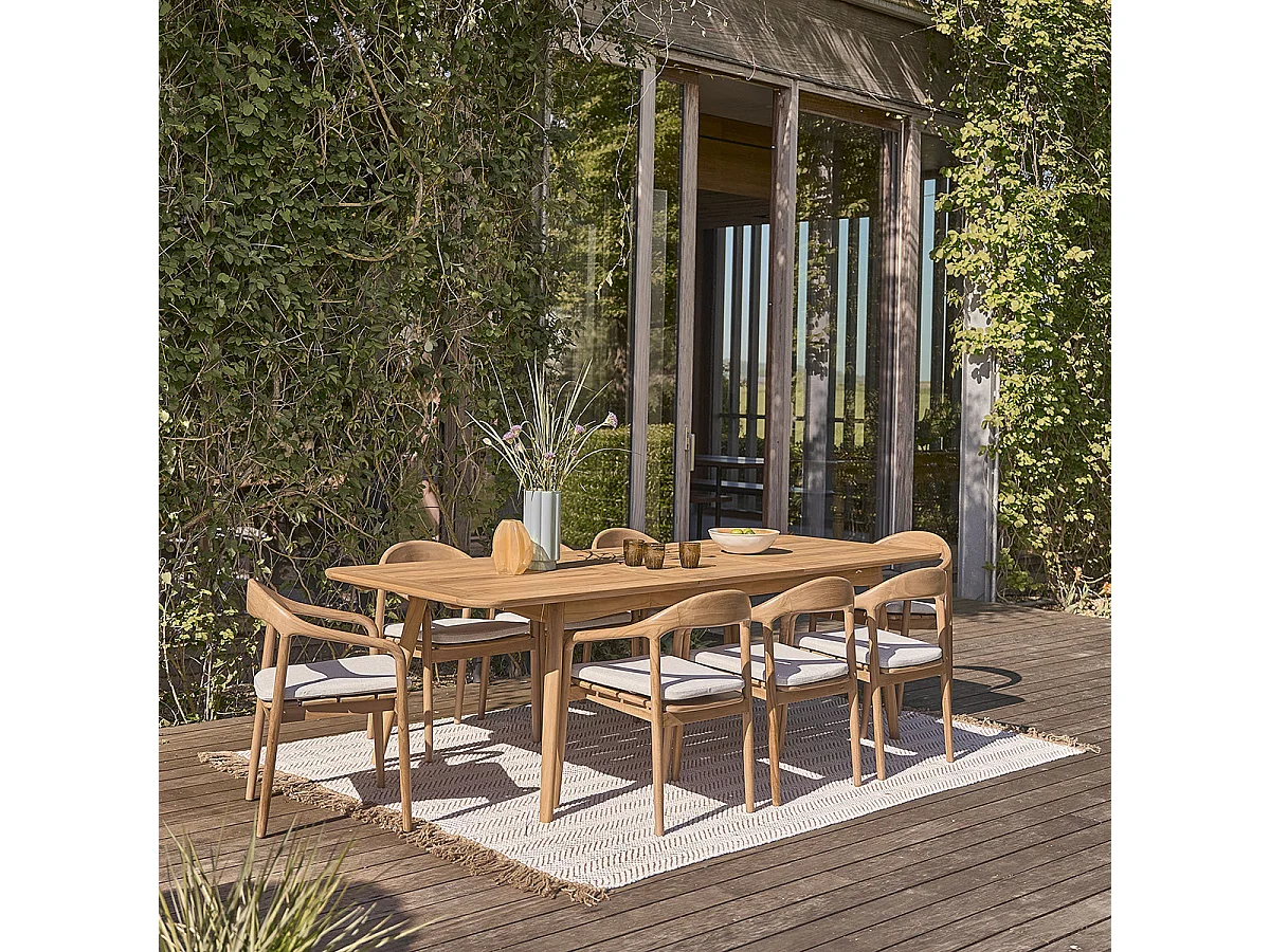 Tavolo da giardino allungabile in teak massello 6/8 pers.