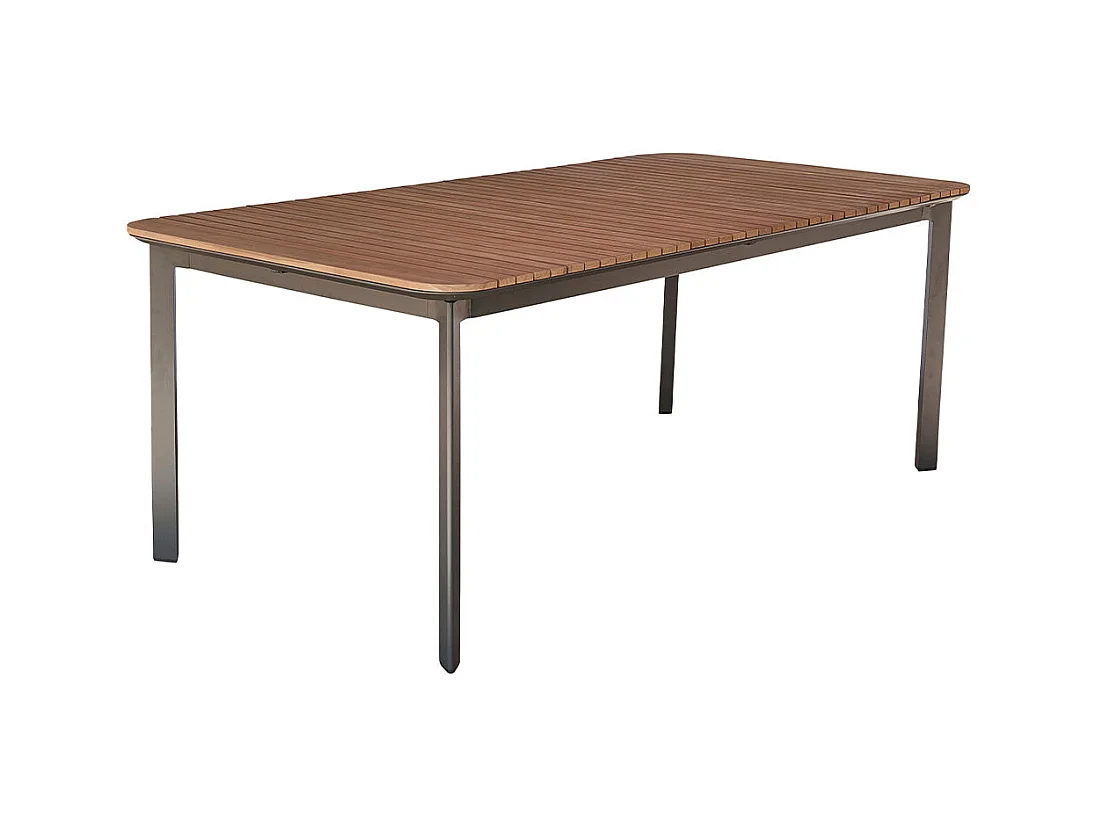 Table en teck massif et aluminium 200cm