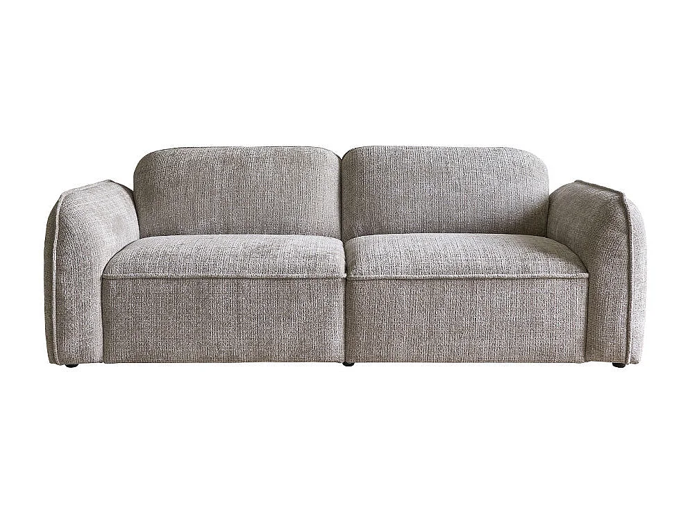 Sofá de 3 plazas en terciopelo beige texturizado