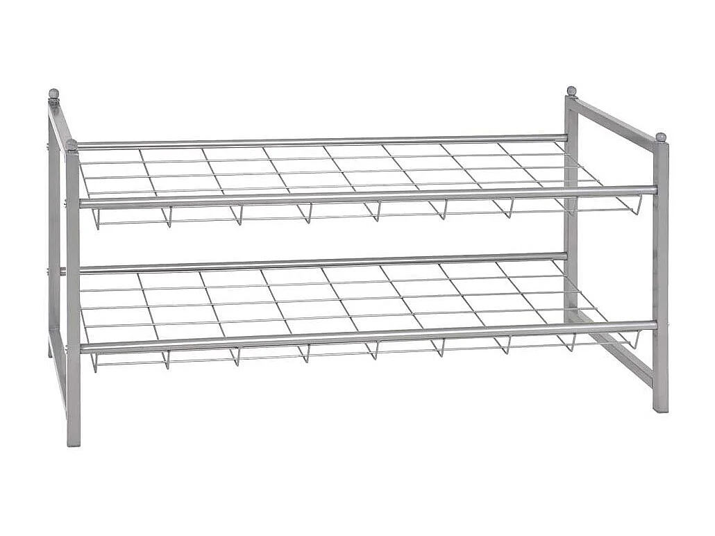 Stahl Schuhregal mit 2 Ablagen stapelbar