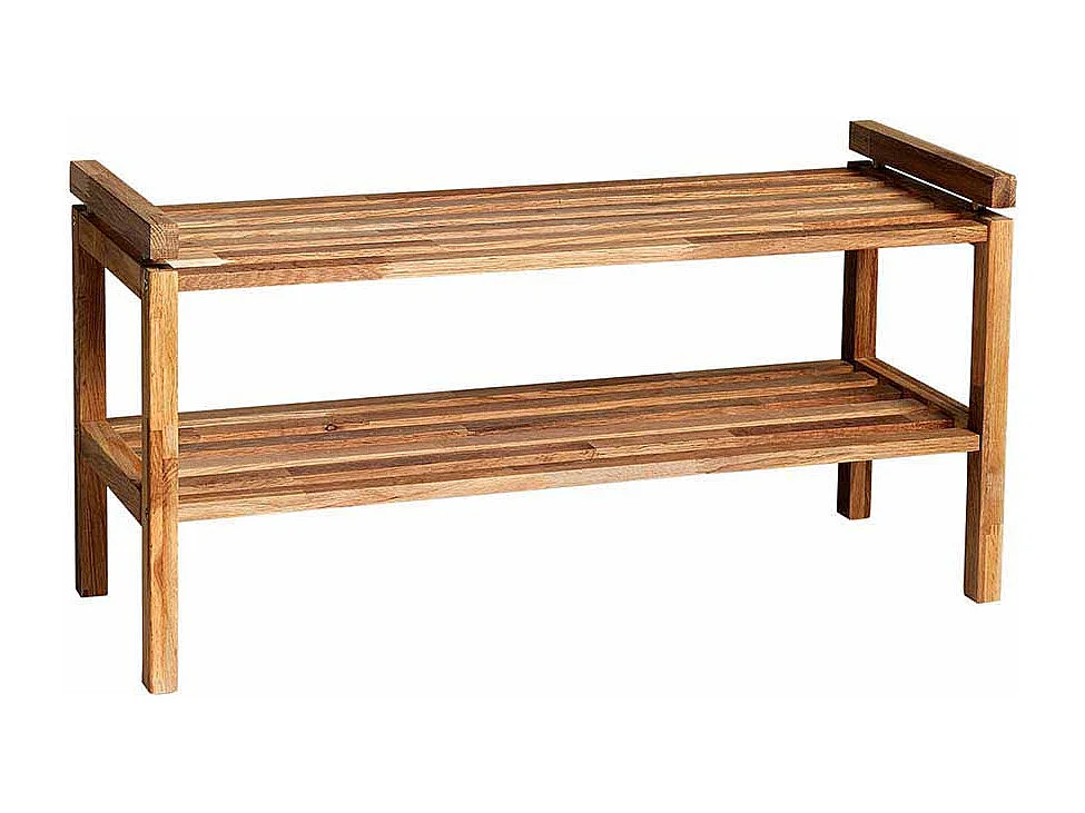 Schuhregal aus Eiche Massivholz geölt 80 cm