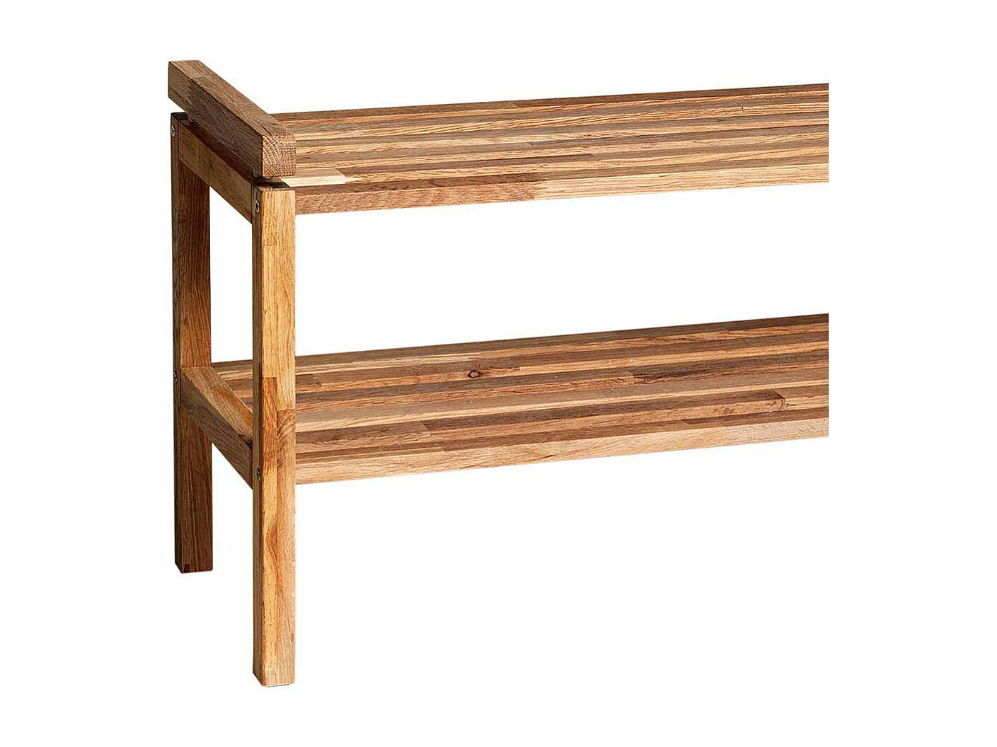 Schuhregal aus Eiche Massivholz geölt 80 cm