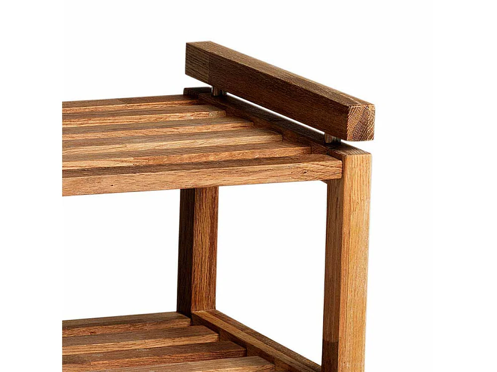 Schuhregal aus Eiche Massivholz geölt 80 cm