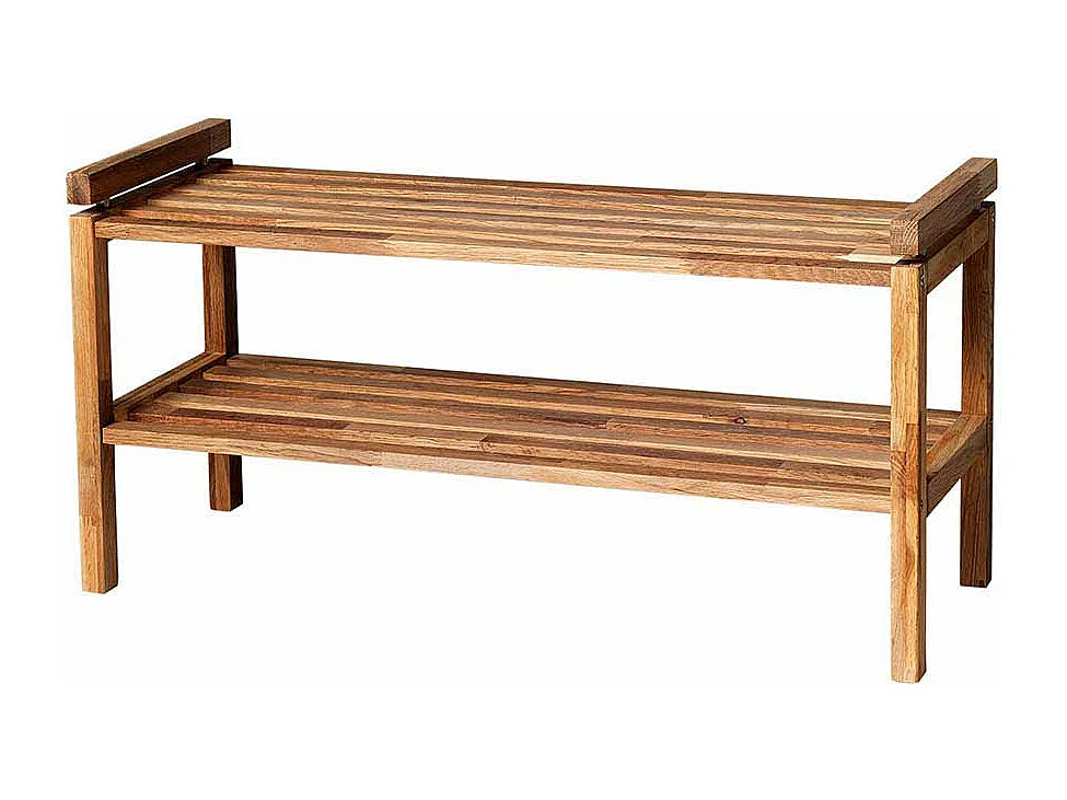 Schuhregal aus Eiche Massivholz geölt 80 cm