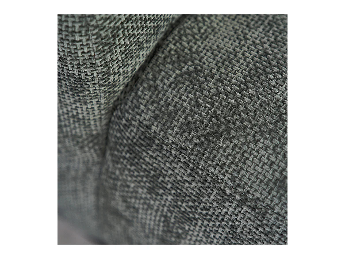 Canapé droit 4 places en velours tressé vert de gris