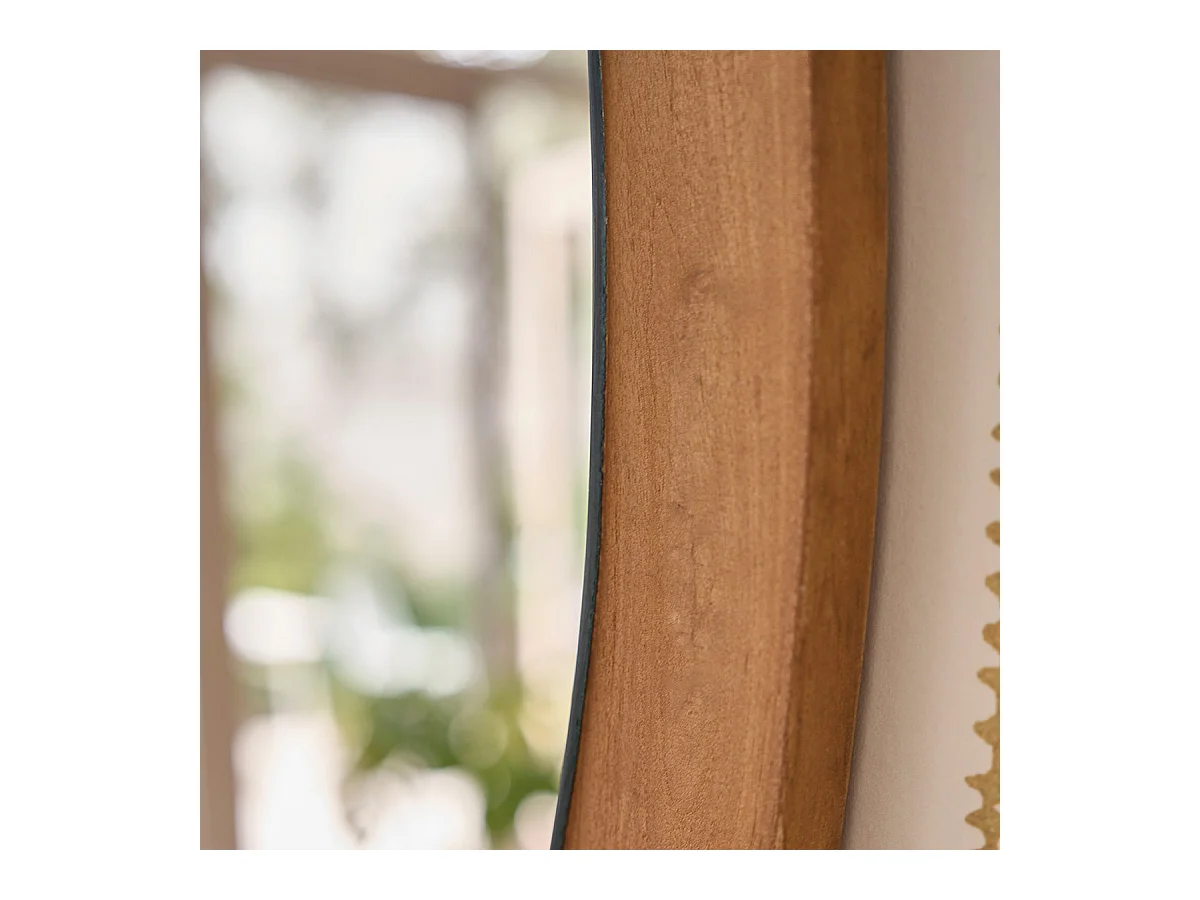 Specchio organico in teak massello 90x60 cm