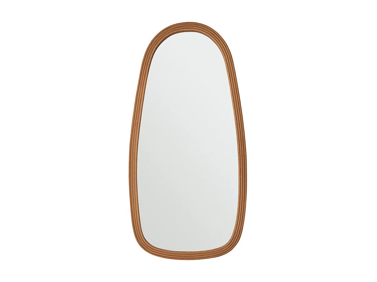 Specchio in rattan naturale 120x60 cm