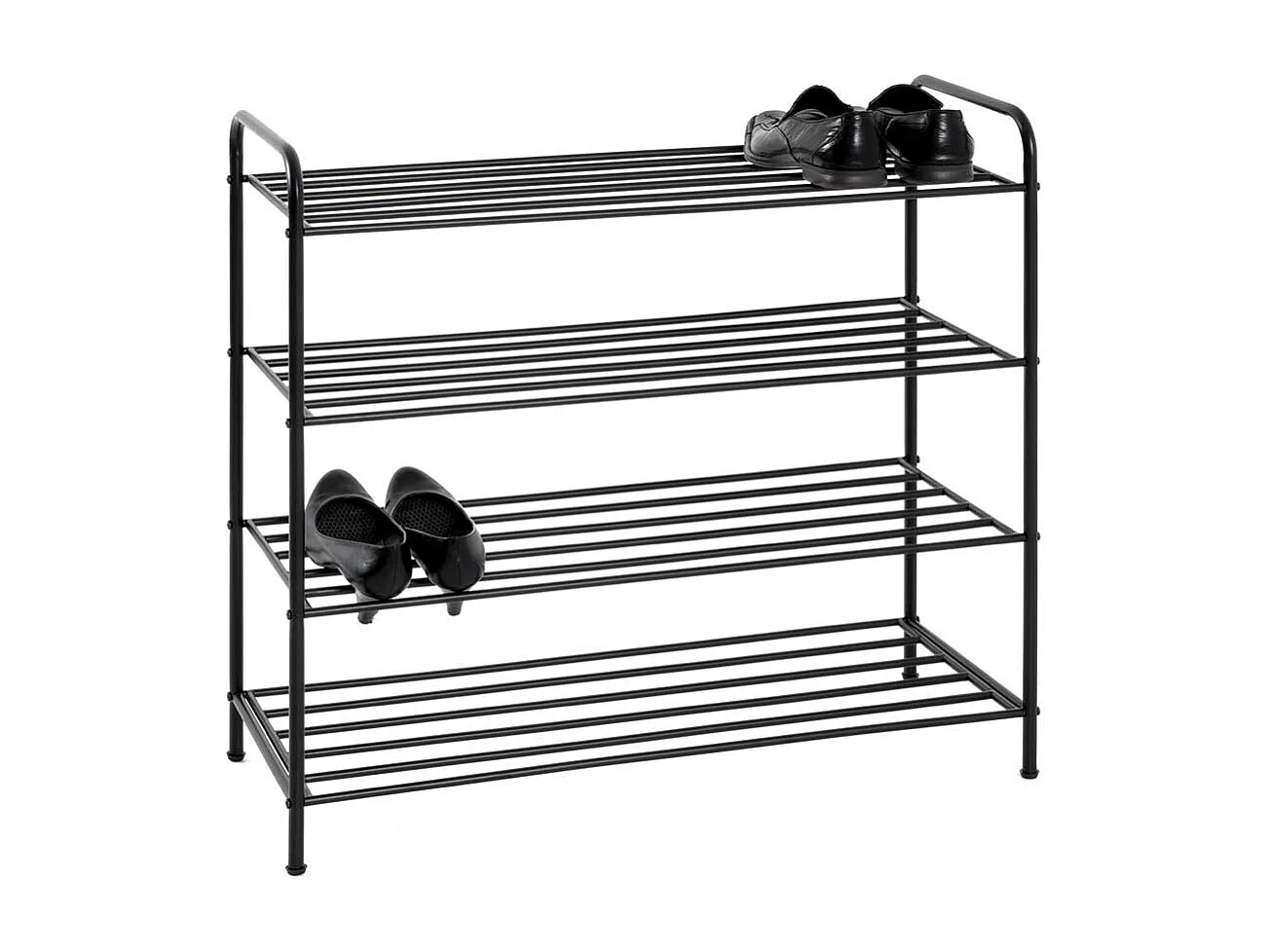 Metall Schuhständer in Schwarz modernes Design