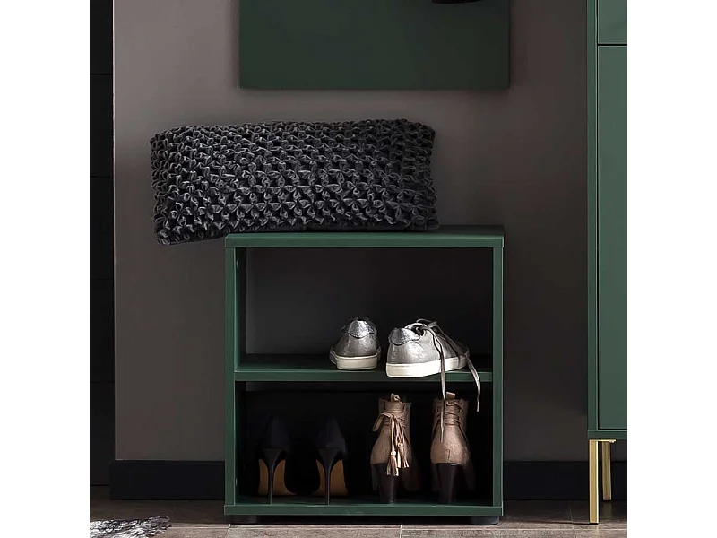Kleines Regal für Schuhe in Dunkelgrün Made in Germany