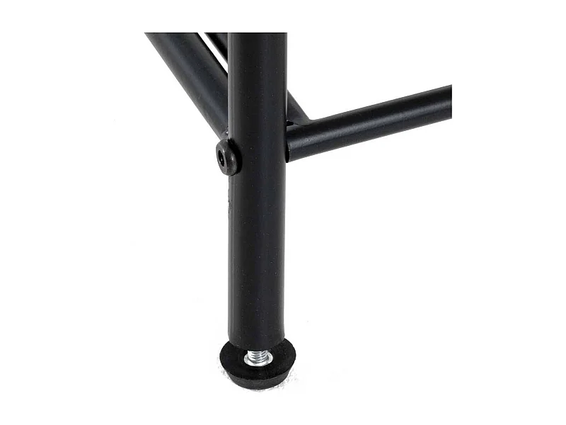 Metallschuhregal in Schwarz drei Gitterablagen