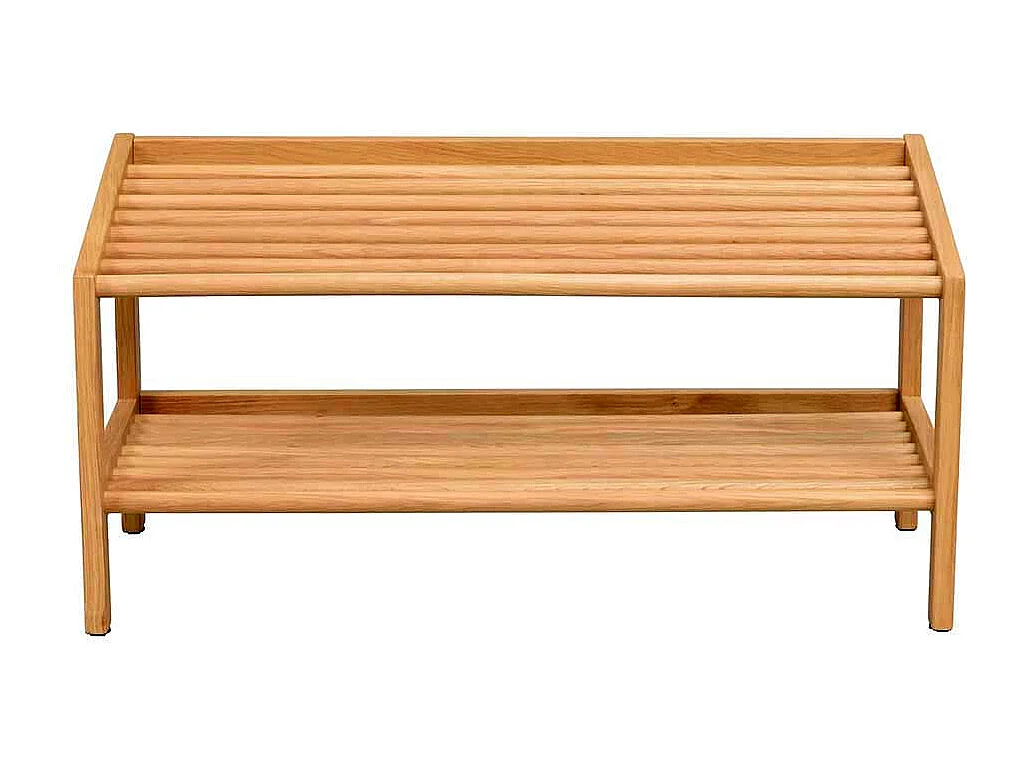 Regal f�r Schuhe im Skandi Design Eiche Massivholz