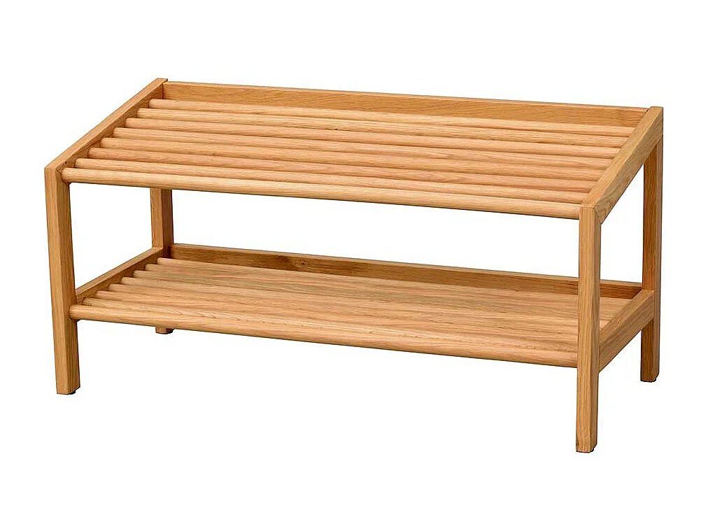 Regal f�r Schuhe im Skandi Design Eiche Massivholz