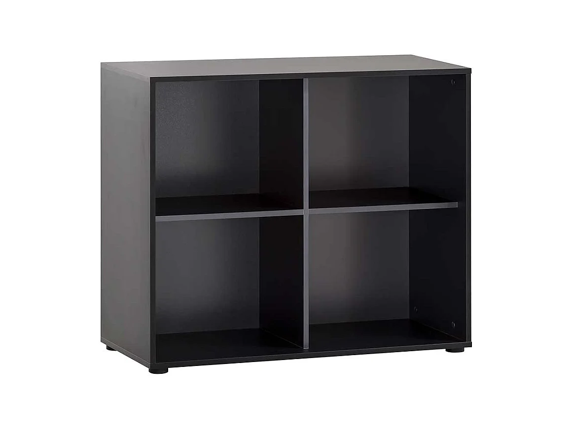 Standregal Büroregal in Schwarz mit Vierfußgestell