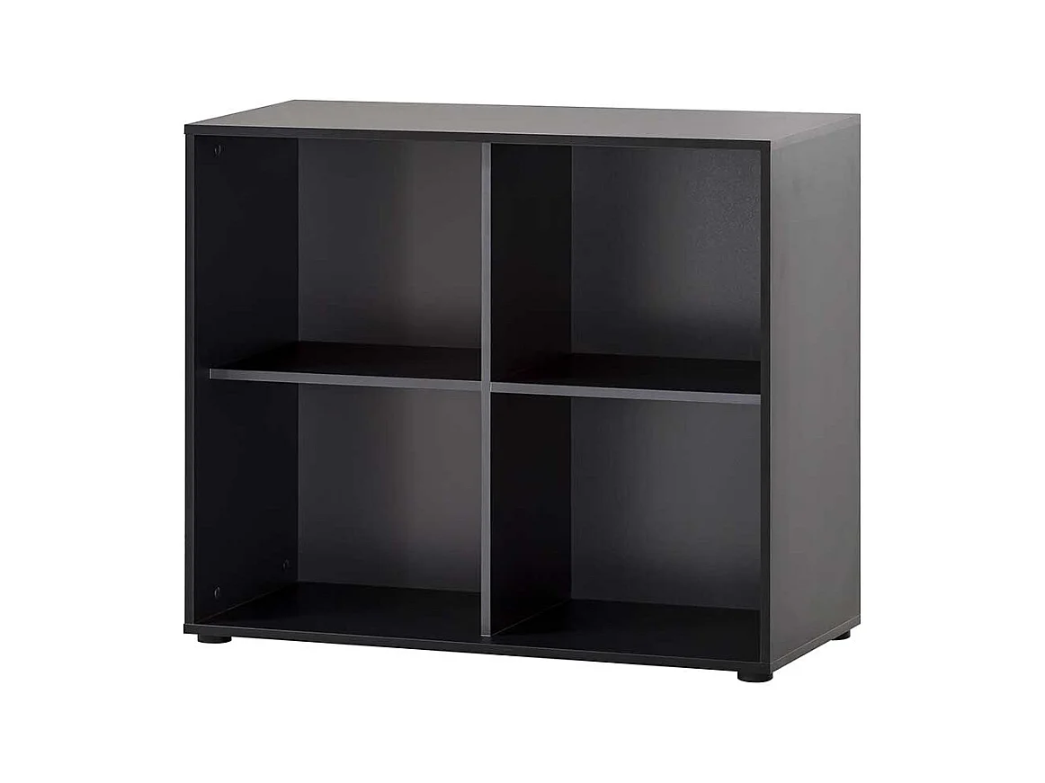 Standregal Büroregal in Schwarz mit Vierfußgestell