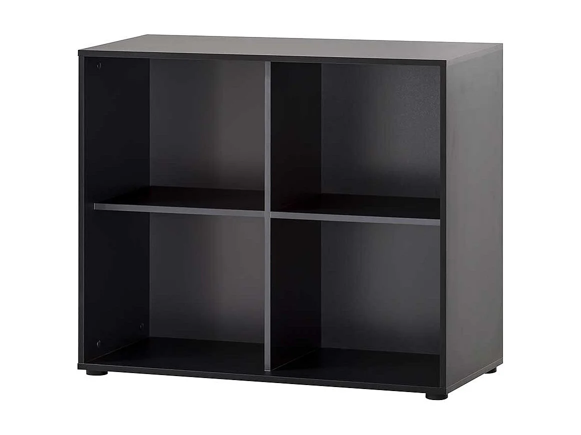 Standregal Büroregal in Schwarz mit Vierfußgestell