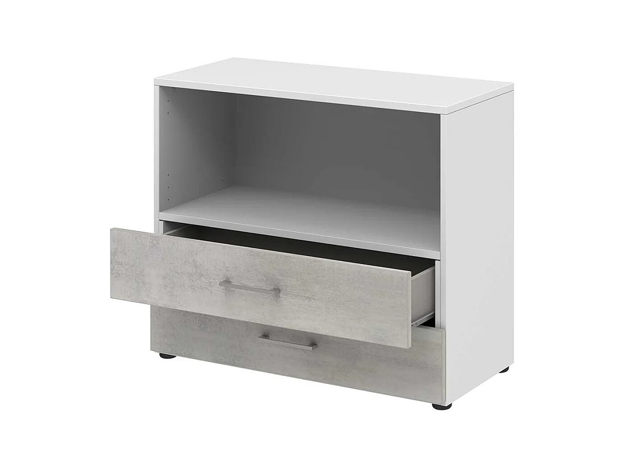 Aktenregal B�ro mit zwei Schubladen Oberfl�che melaminbeschichtet