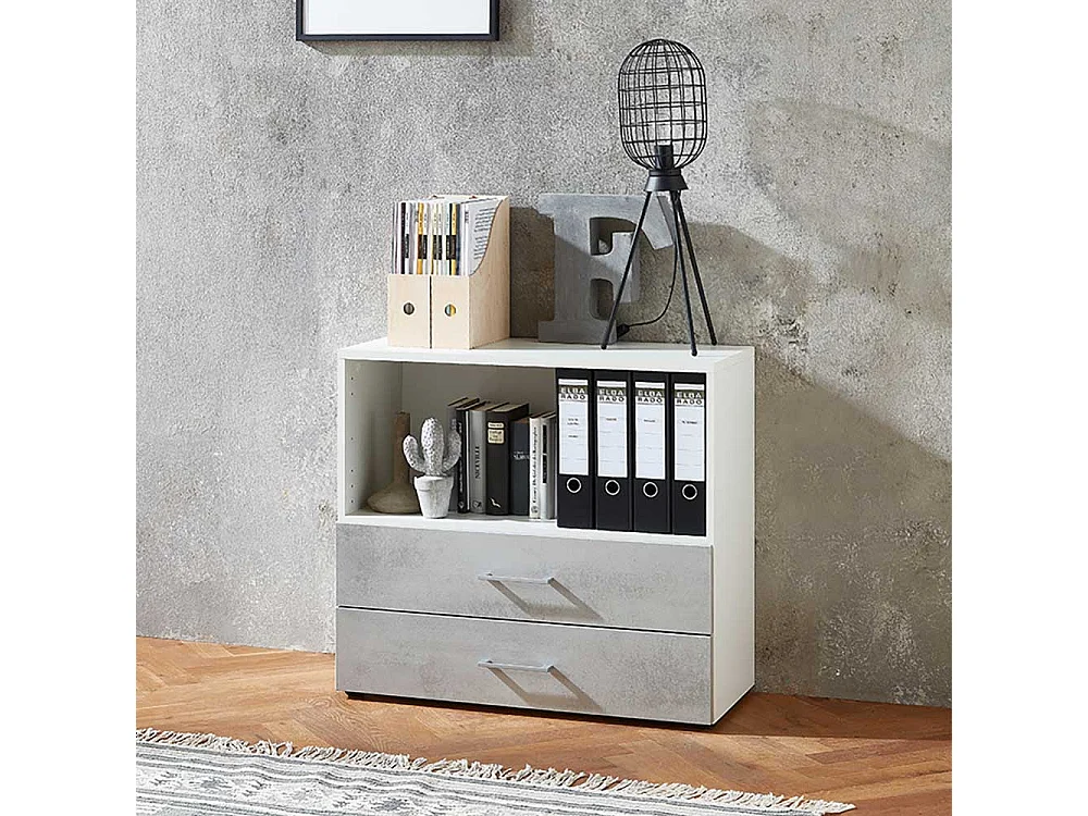 Aktenregal B�ro mit zwei Schubladen Oberfl�che melaminbeschichtet